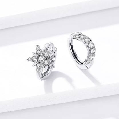 Star Moon Stud Earrings