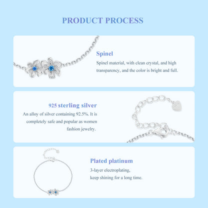 Blue Floral Bracelet
