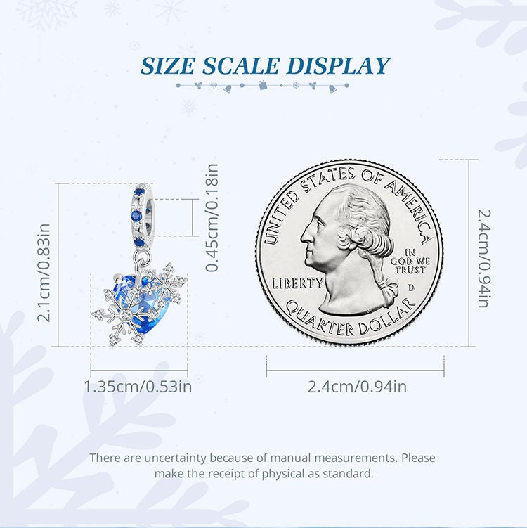 Snowflake Hanging Bead Charm