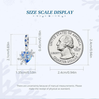 Snowflake Hanging Bead Charm