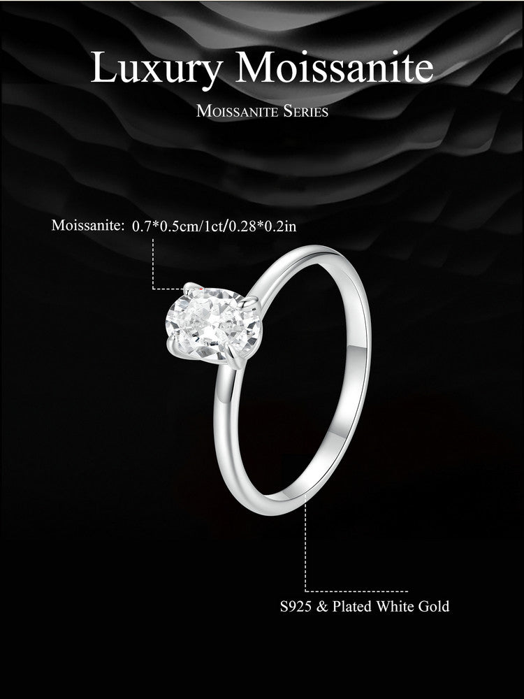1 Carat Moissanite Ring