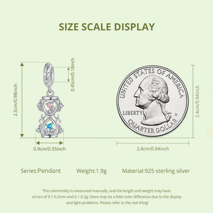 Spring Hourglass Pendant Charm