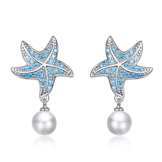 Treasure Starfish Hoop Earrings