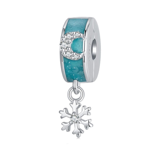 Snowflake Stopper Beads Charm