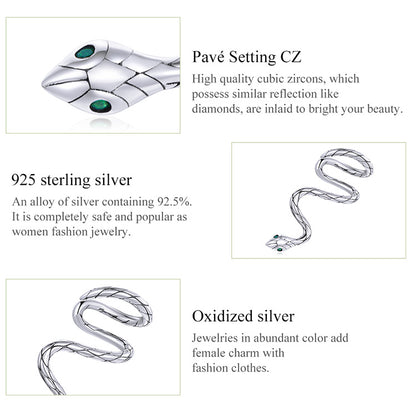 Mystical Snake Clip Earrings