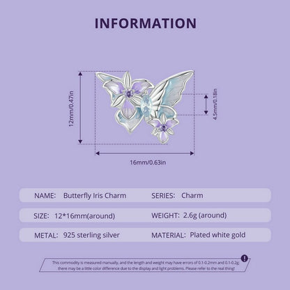 Butterfly Iris Charm