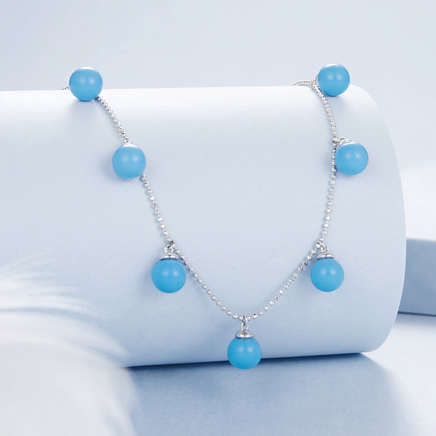 Blue Turquoise Collarbone Chain Necklace