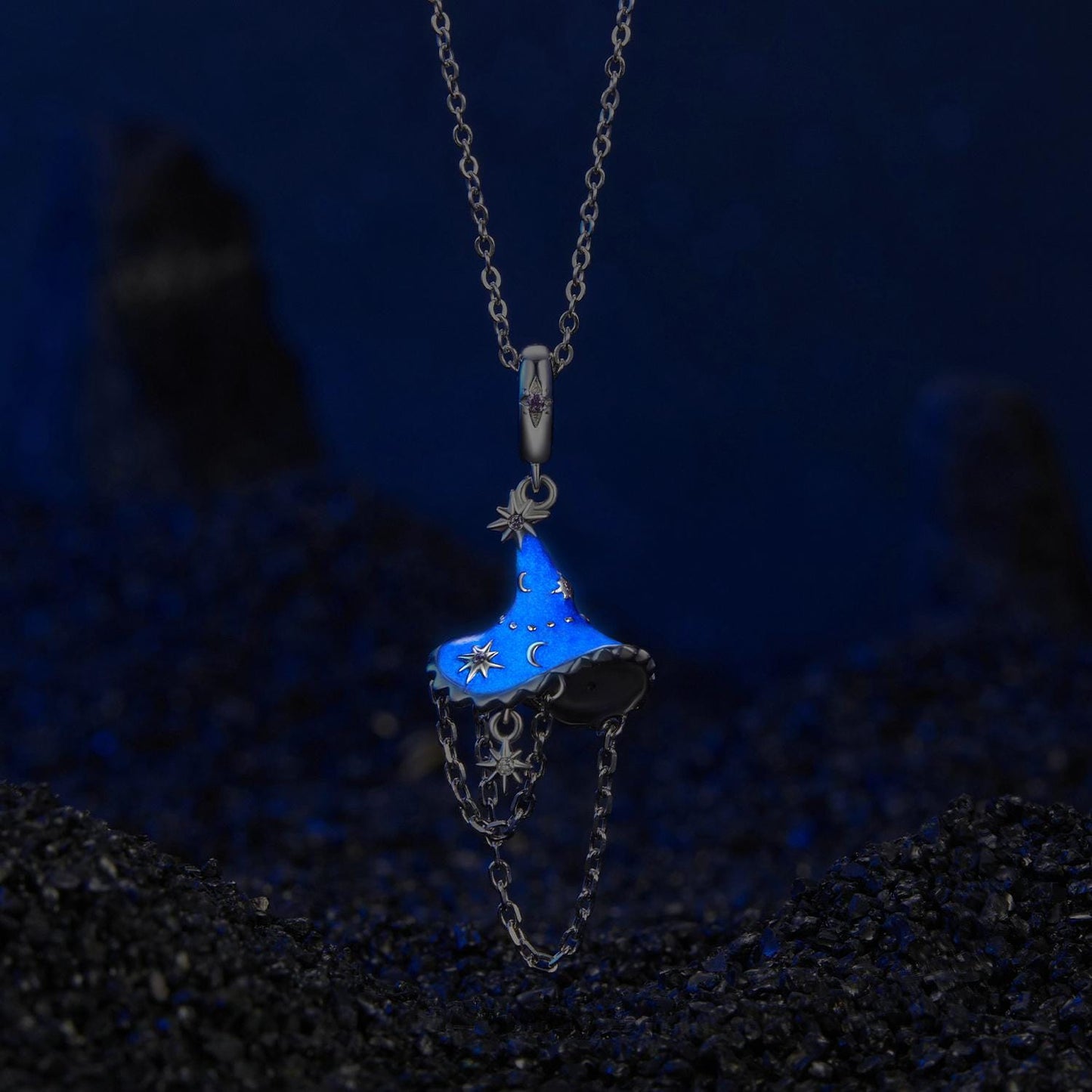 Luminous Witch Hat Pendant Charm