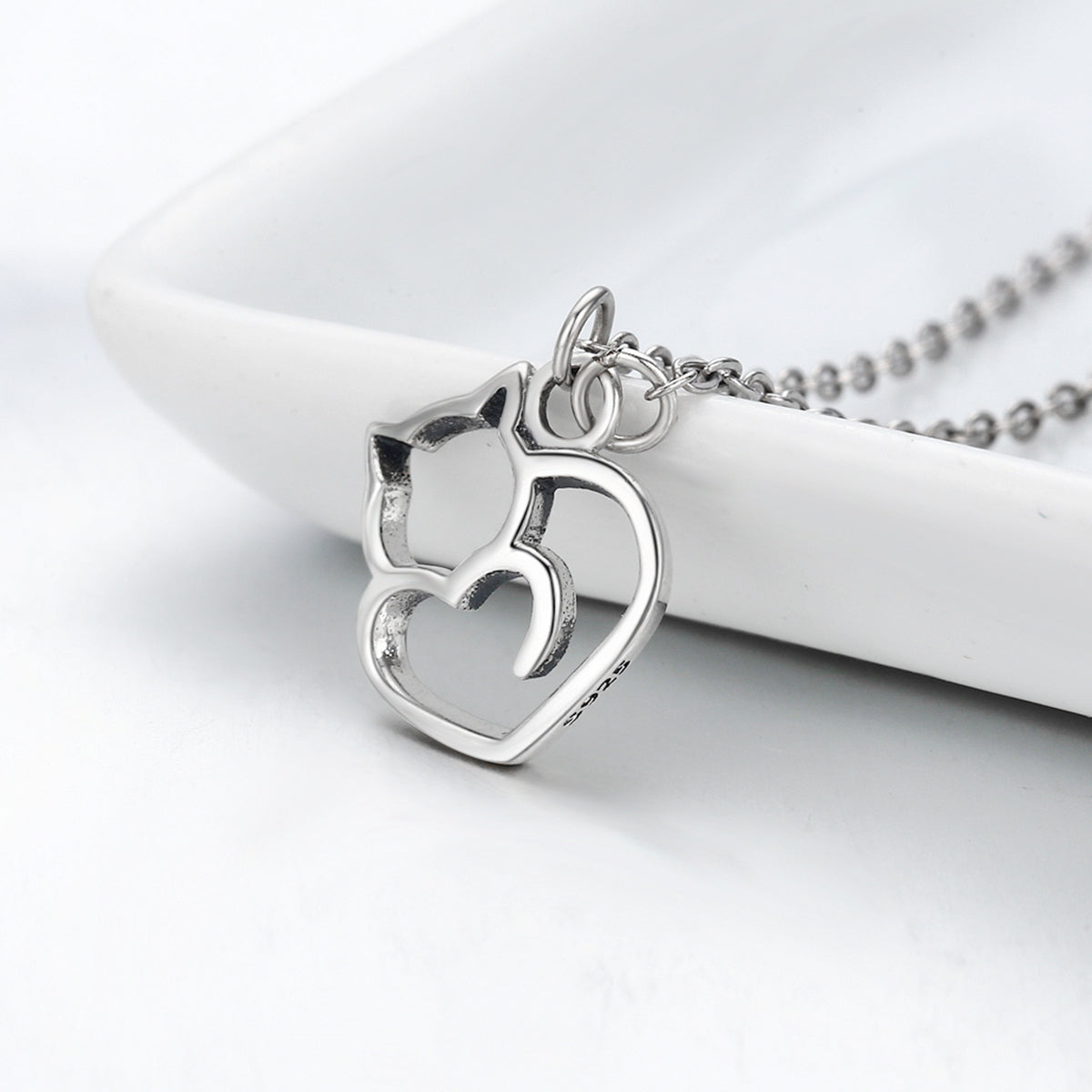 Cat Sterling Silver Necklace