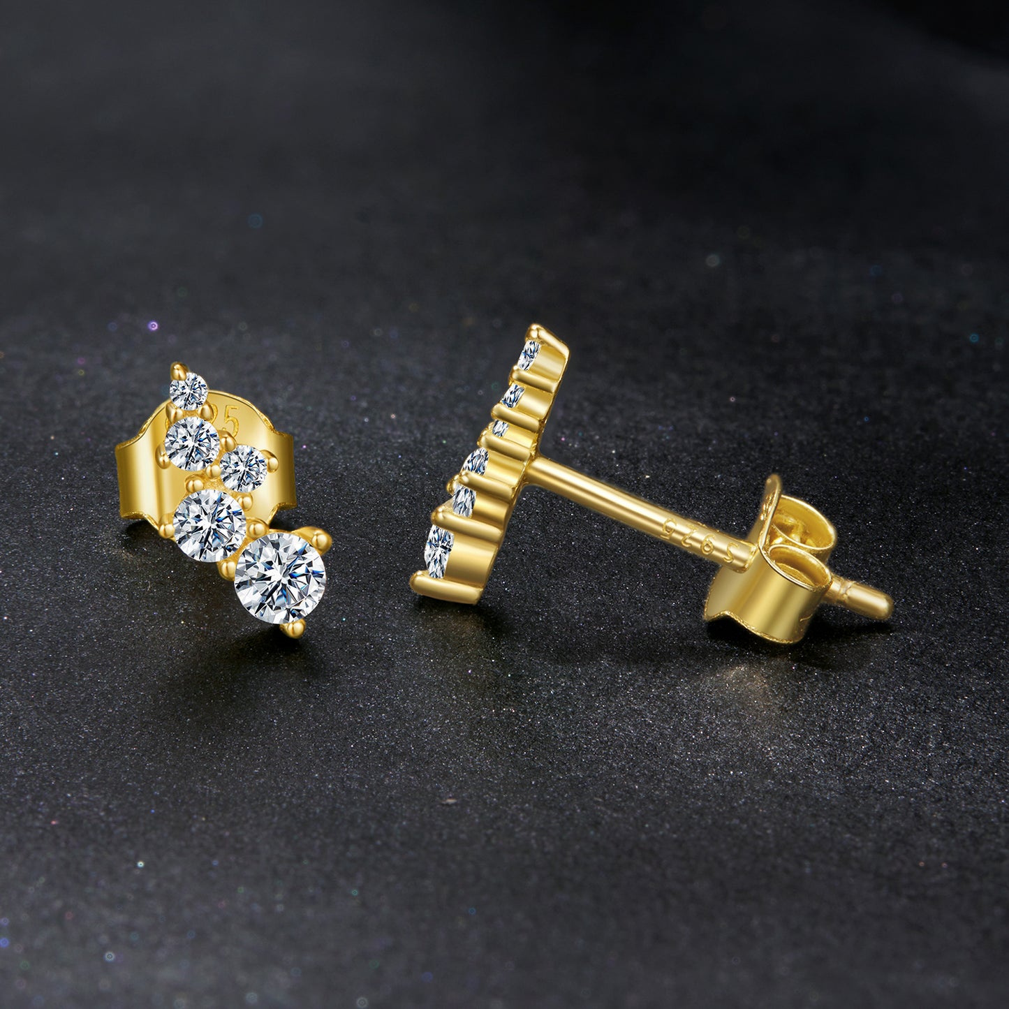 Bubble Moissanite Studs