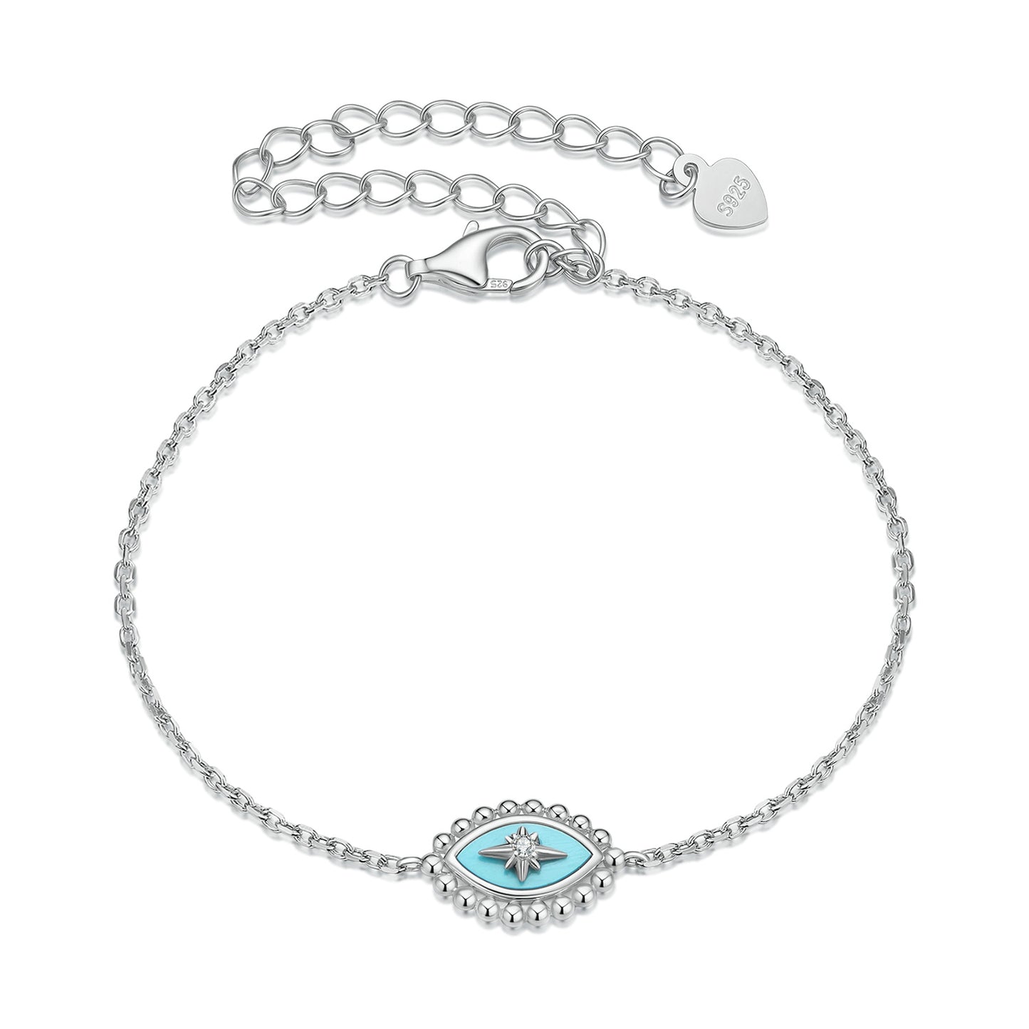 Geometric Evil Eye Bracelet