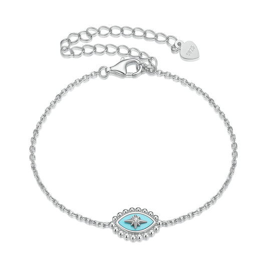 Geometric Evil Eye Bracelet