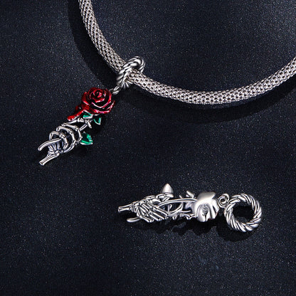 Blood Rose Pendant Charm