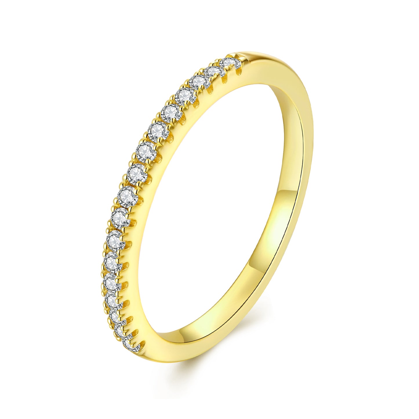 Half Eternity Moissanite Engagement Ring