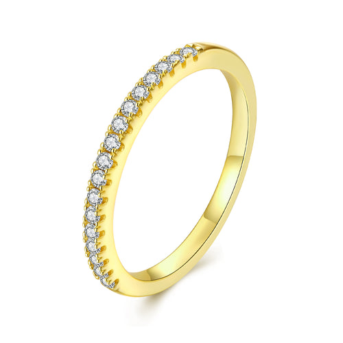 Half Eternity Moissanite Engagement Ring