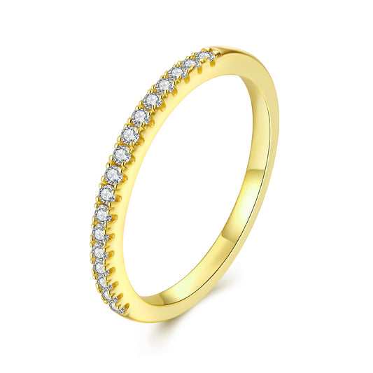 Half Eternity Moissanite Engagement Ring