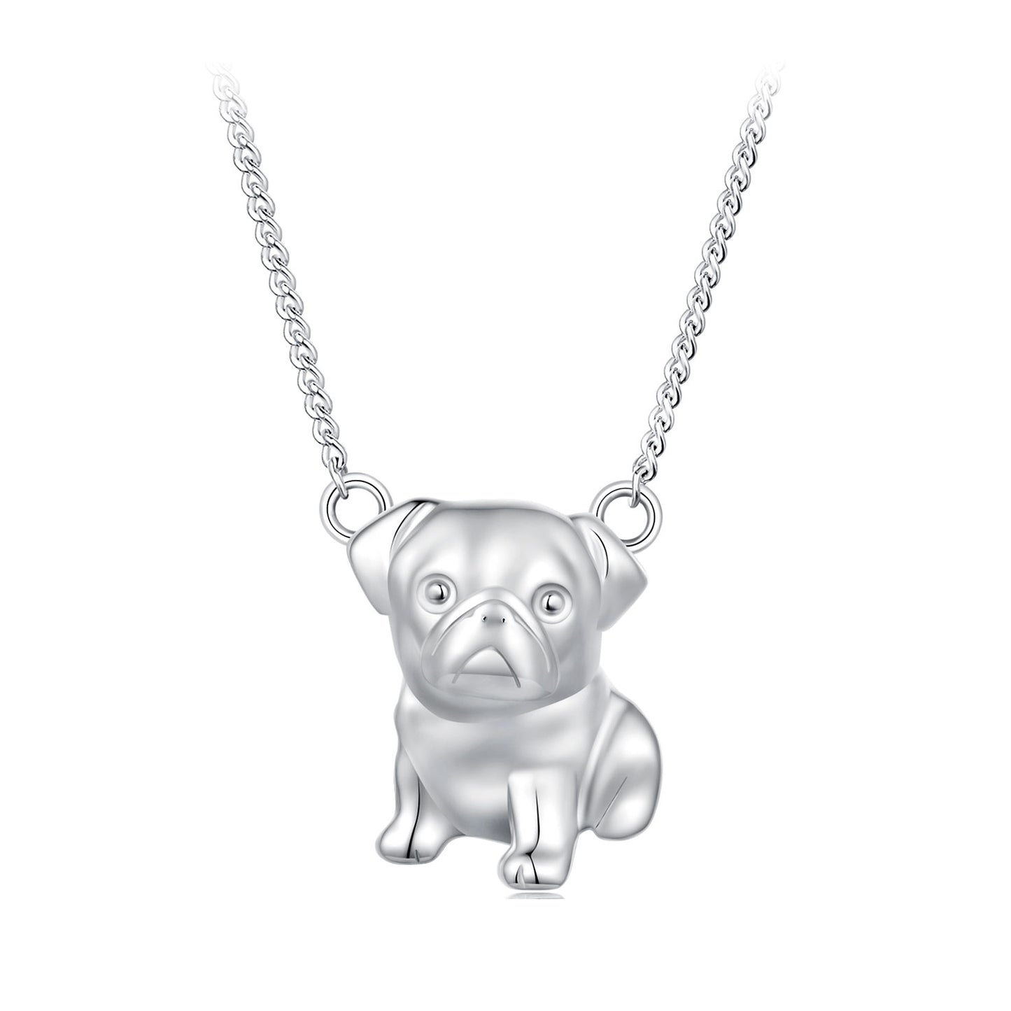 Pug Dog Charm Necklace