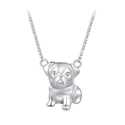 Pug Dog Charm Necklace