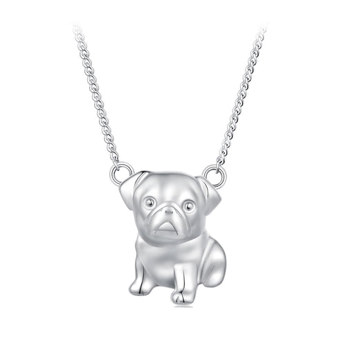 Pug Dog Charm Necklace