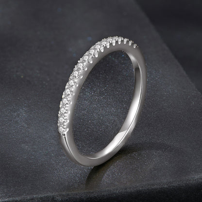 Half Eternity Moissanite Engagement Ring