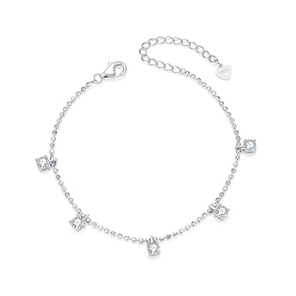 Cubic Zirconia Beaded Glitter Bracelet