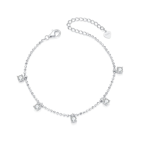Cubic Zirconia Beaded Glitter Bracelet