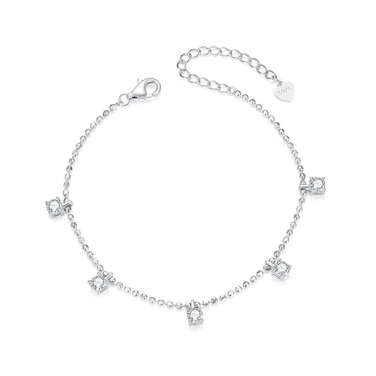 Cubic Zirconia Beaded Glitter Bracelet