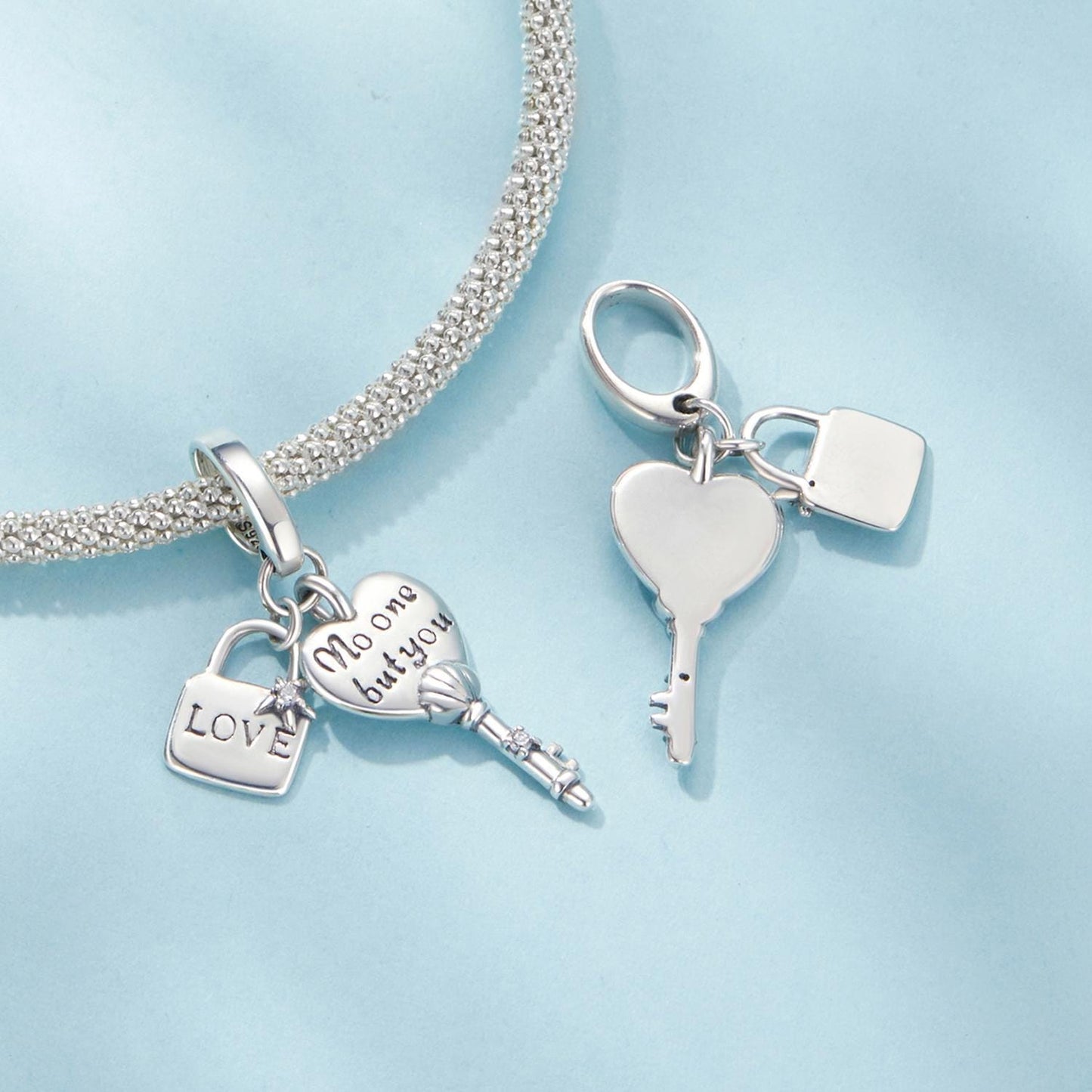 Key Lock Pendant Charm