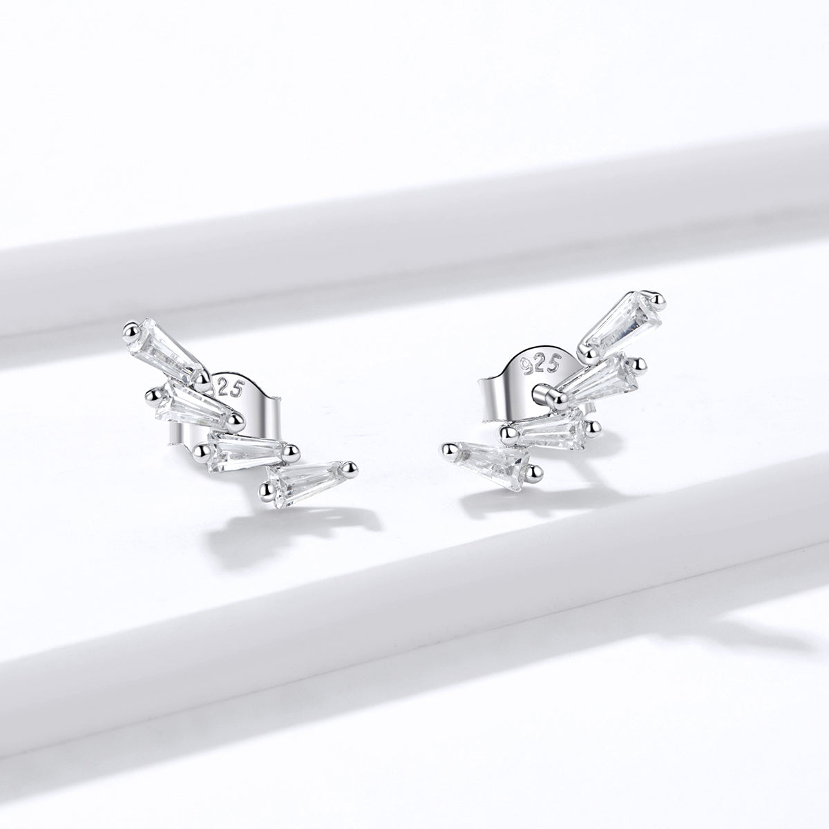 Shiny Snowflake Hoop Earrings