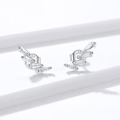 Shiny Snowflake Hoop Earrings