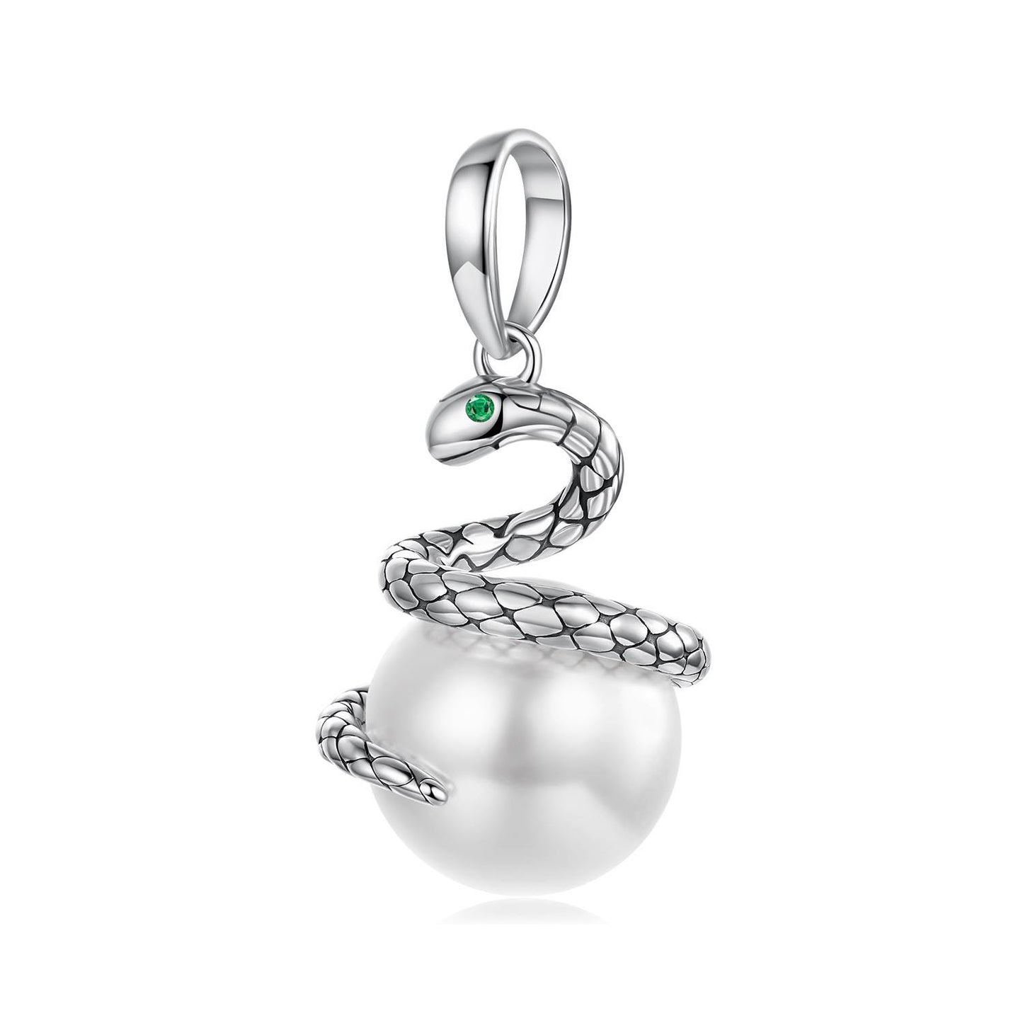 Snake Pearl Pendant Charm