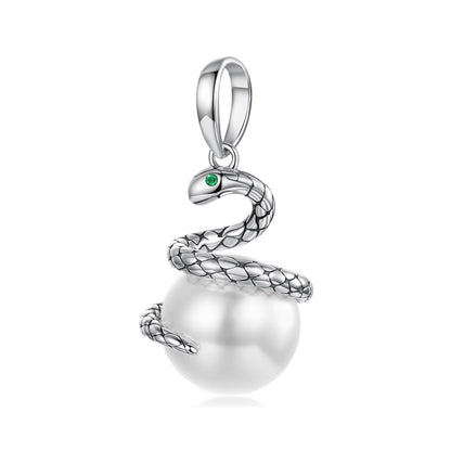 Snake Pearl Pendant Charm
