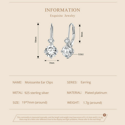 Moissanite Spring Ear Climbers