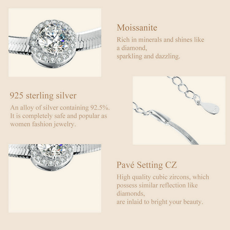 0.5ct Snake Chain Moissanite Bracelet