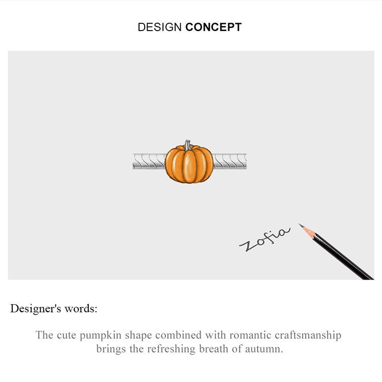 Golden Pumpkin Charm