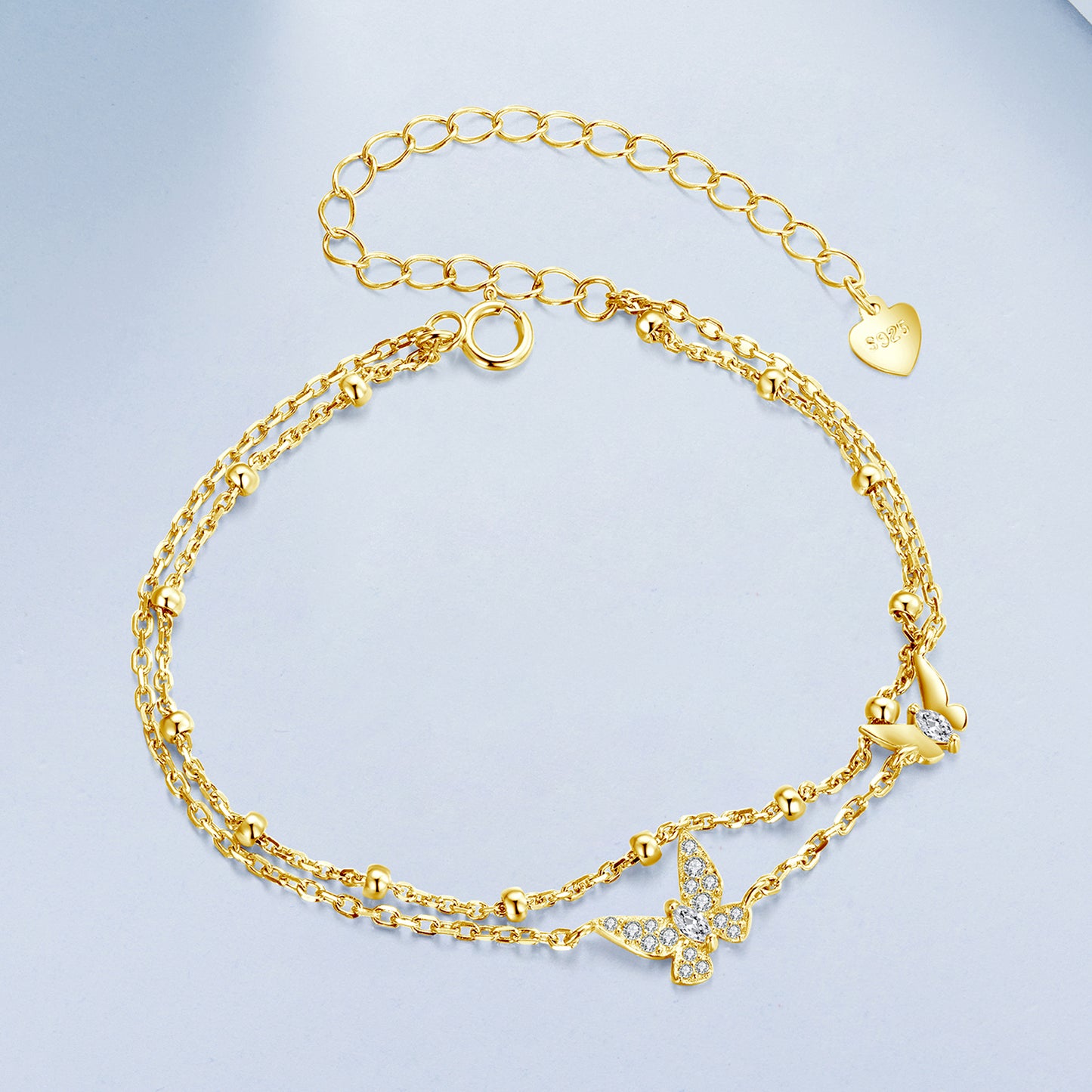 Double Layer Butterfly Bracelet