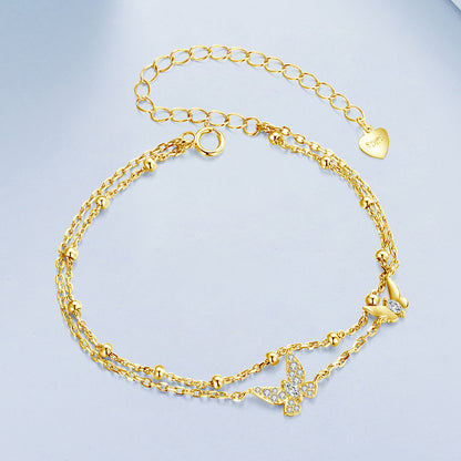 Double Layer Butterfly Bracelet