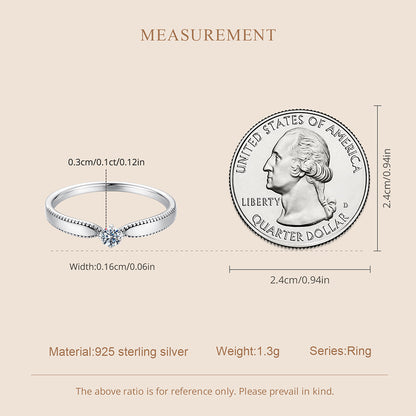 Elegant Sparkling Moissanite Ring