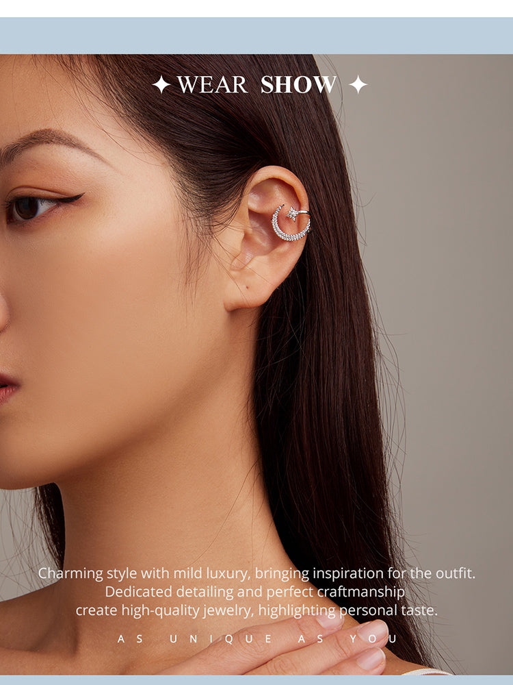 Star and Moon Ear Cuffs