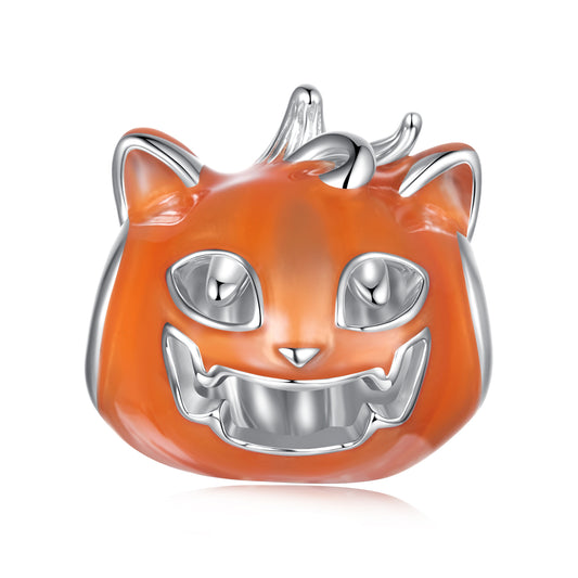 Halloween Luminous Pumpkin Cat Charm
