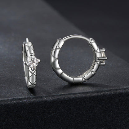 Diamond-Pattern Moissanite Ear Climbers