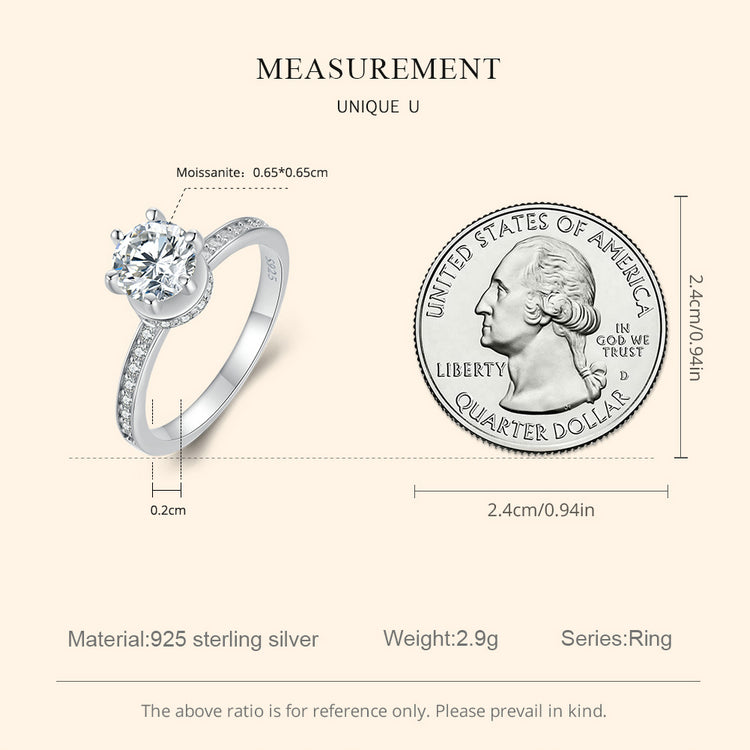 Dazzling Moissanite Wedding Ring