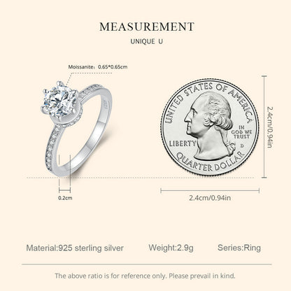 Dazzling Moissanite Wedding Ring