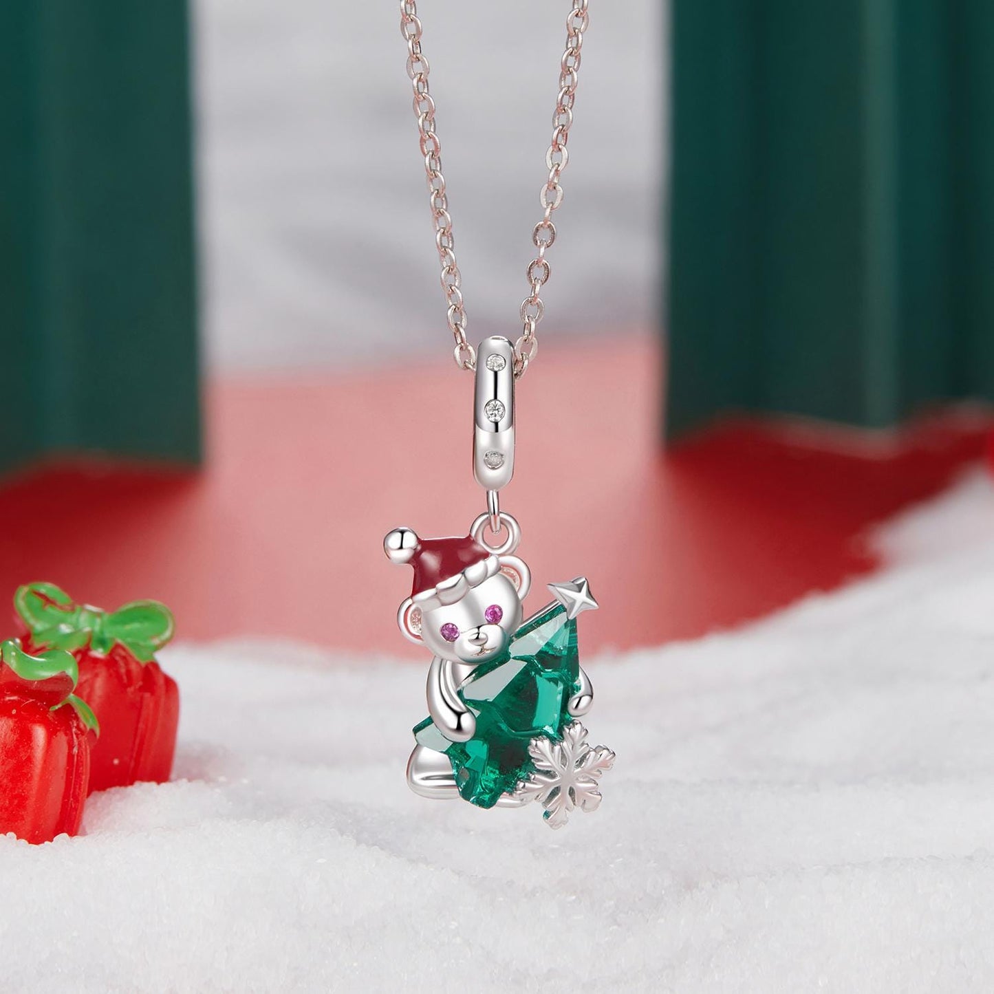 Christmas Bear Pendant Charm