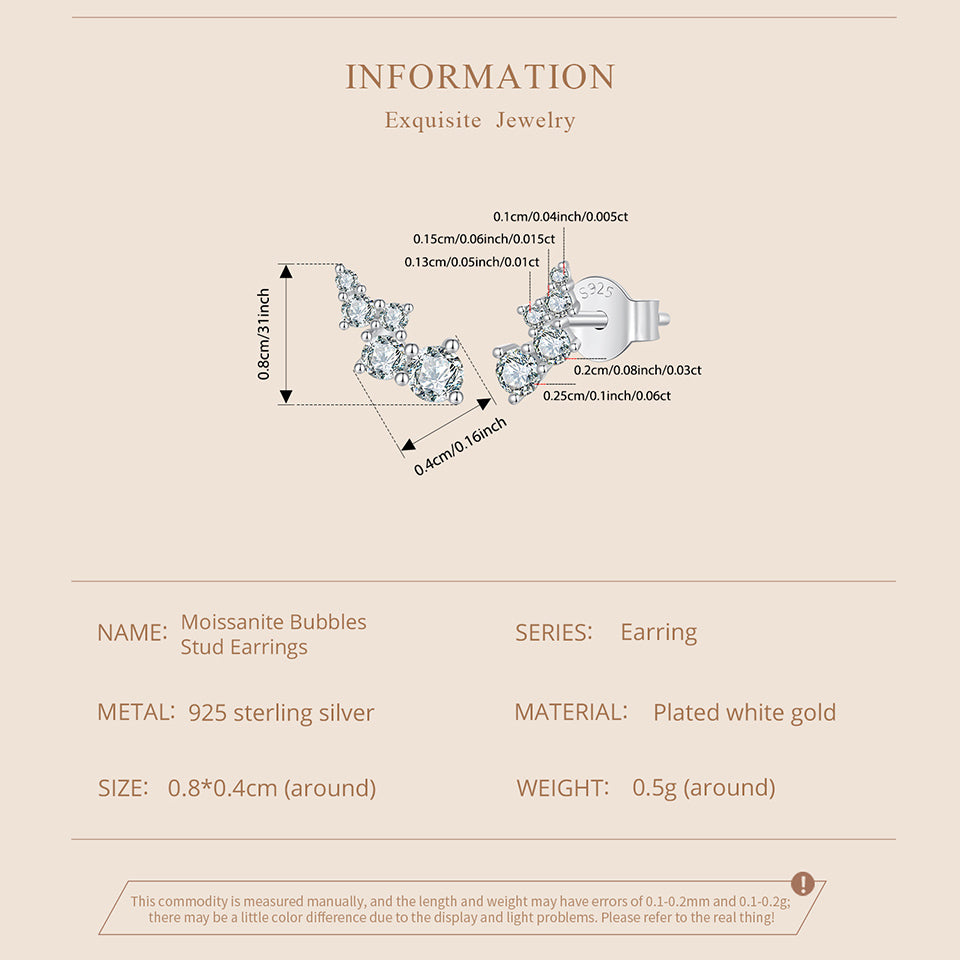 Bubble Moissanite Studs