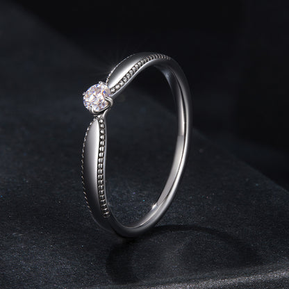 Elegant Sparkling Moissanite Ring