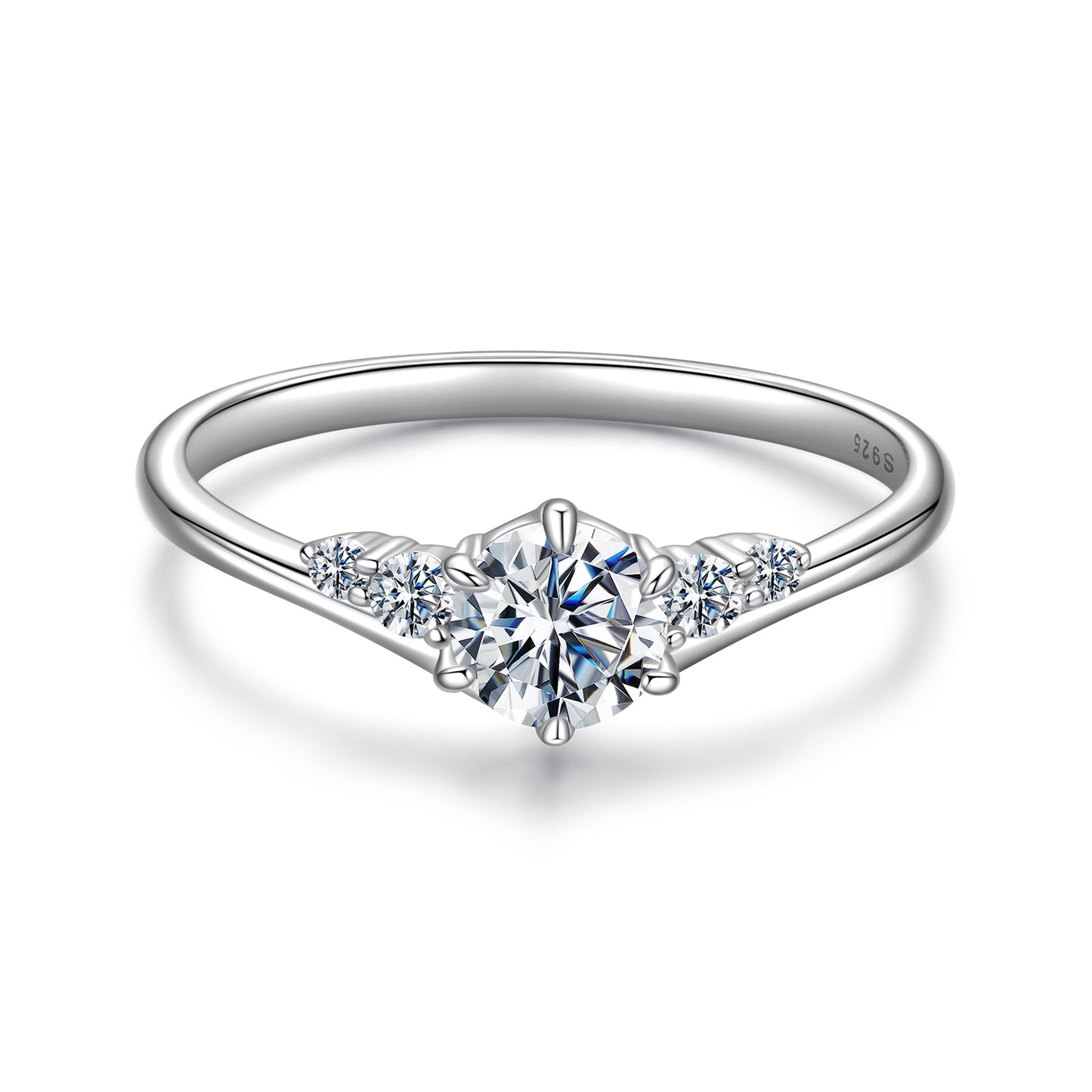 Dazzling Moissanite Wedding Ring