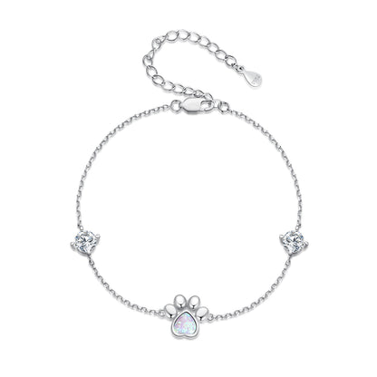 Opal Pawprint Bracelet