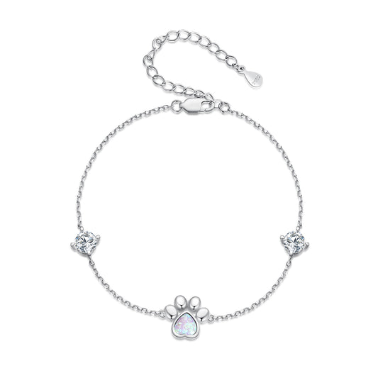 Opal Pawprint Bracelet