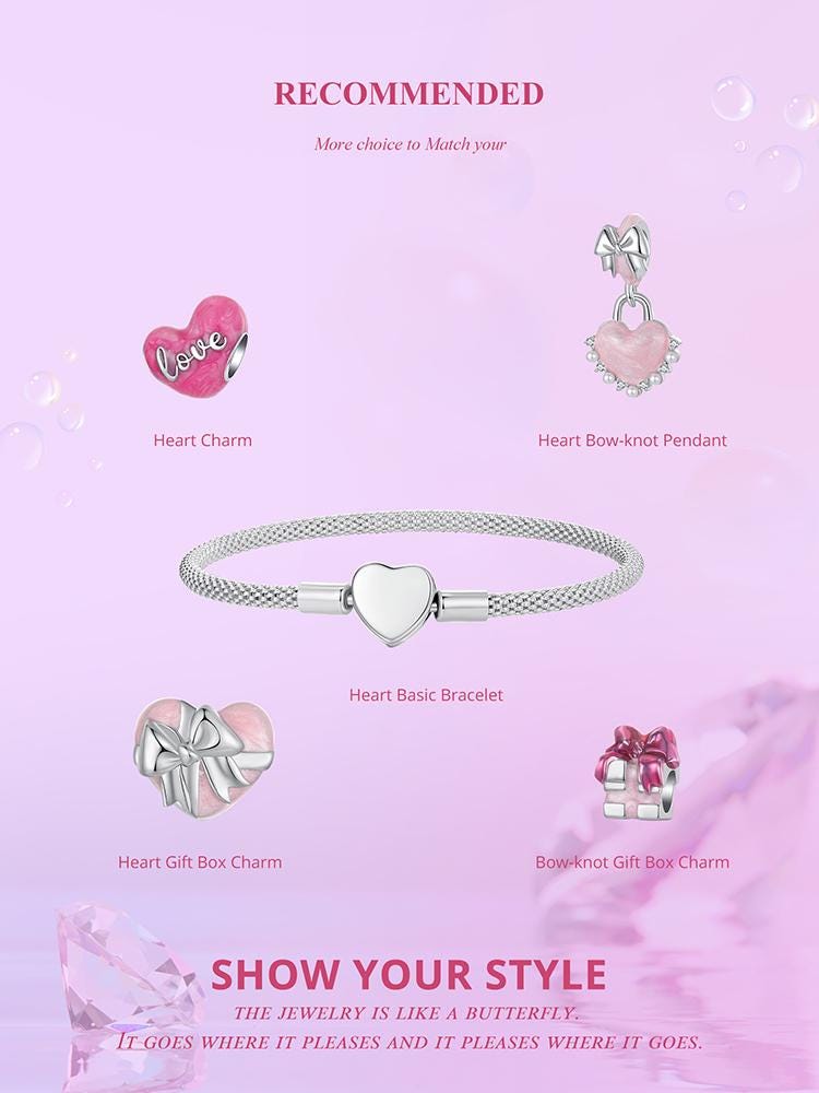 Heart Gift Box Charm